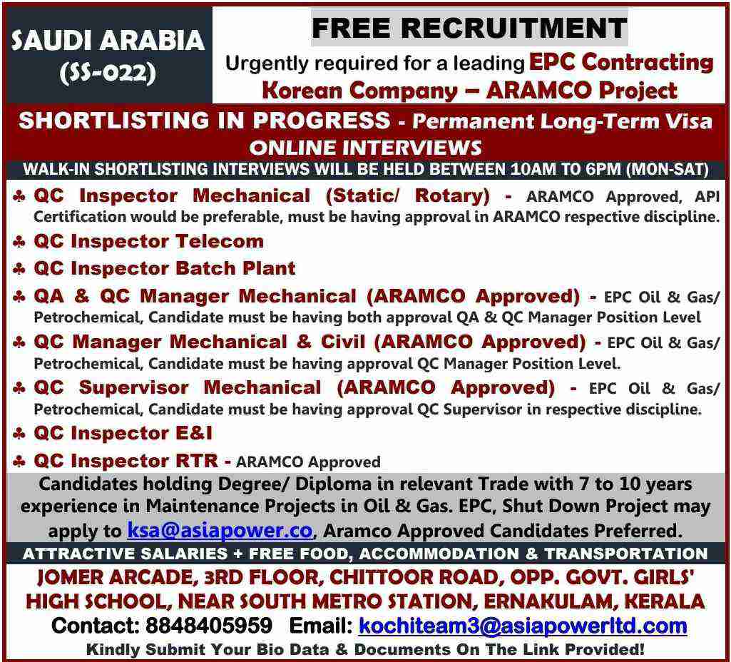 Urgent Opportunities in Saudi Arabia GulfJobPaper Abroad