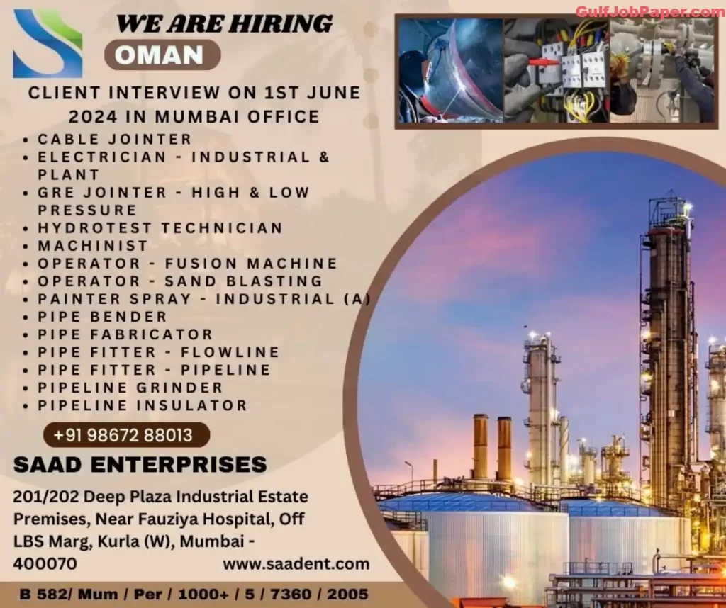 Urgent Job Openings in Oman – Multiple Positions Available ...