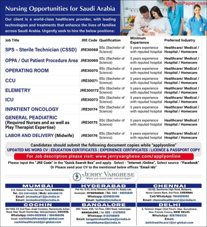 Nursing Opportunities In Saudi Arabia Gulf Job Paper 6948