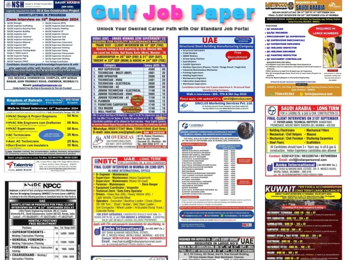 Gulf Job Paper 16 September