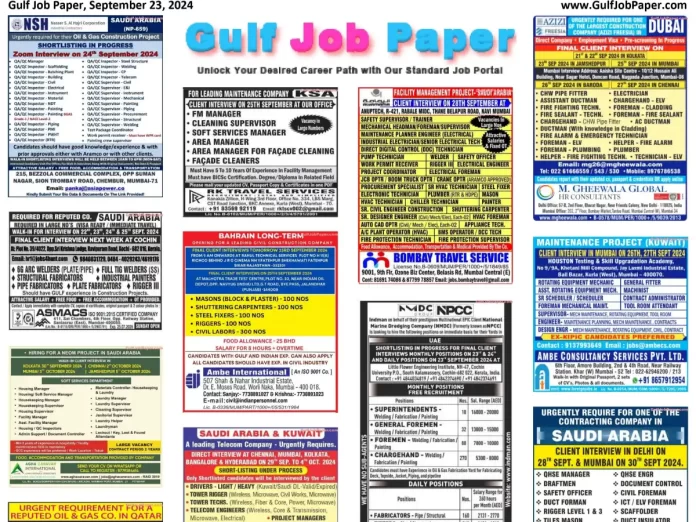 Gulf Job Paper 23 September