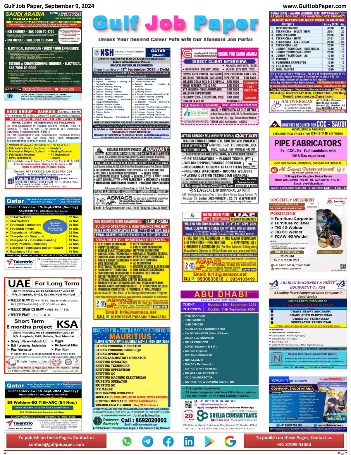 Gulf Job Paper 9 September