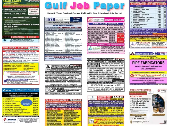 Gulf Job Paper 9 September