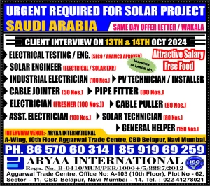 Requirement for Solar Project