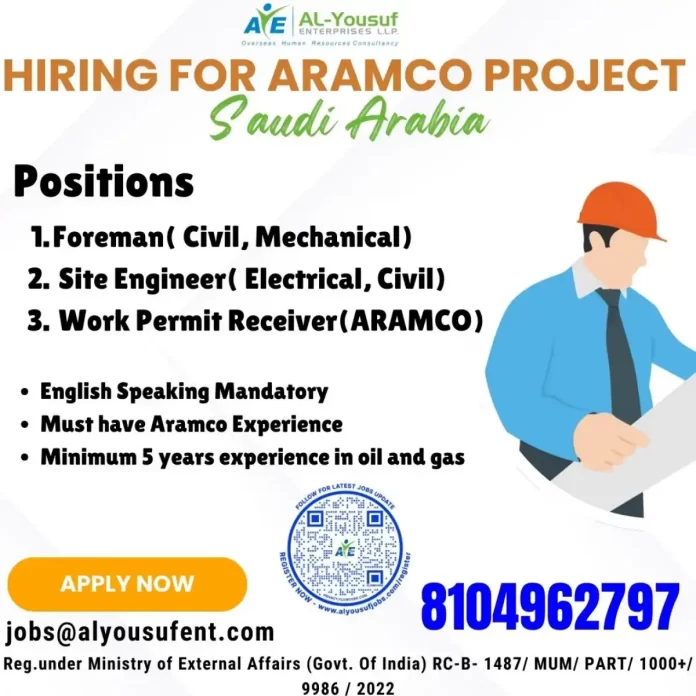 Hiring for Aramco Project