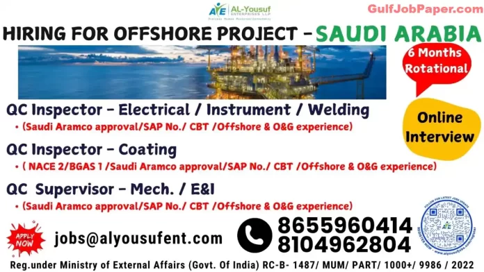 Hiring for Offshore Project