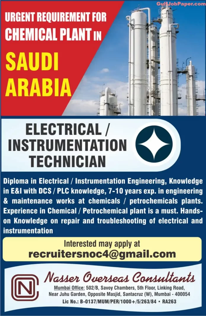 Hiring for Electrical Instrumentation Technician