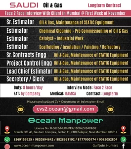 Recruitment for Oil and Gas Projects