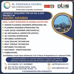 Recruitment for Oil and Gas Project