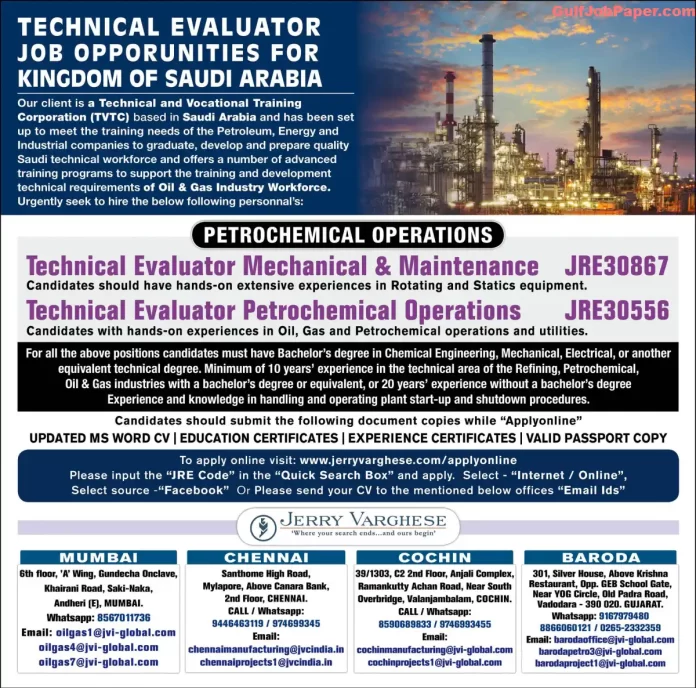 Technical Evaluator Job Opportunities