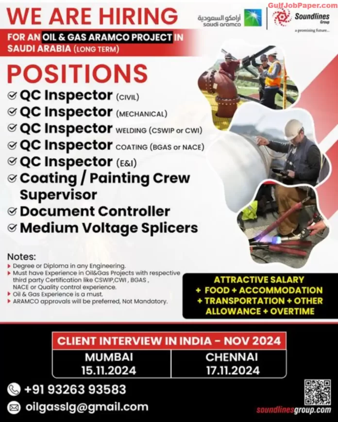 Hiring for Various QC Inspector Positions