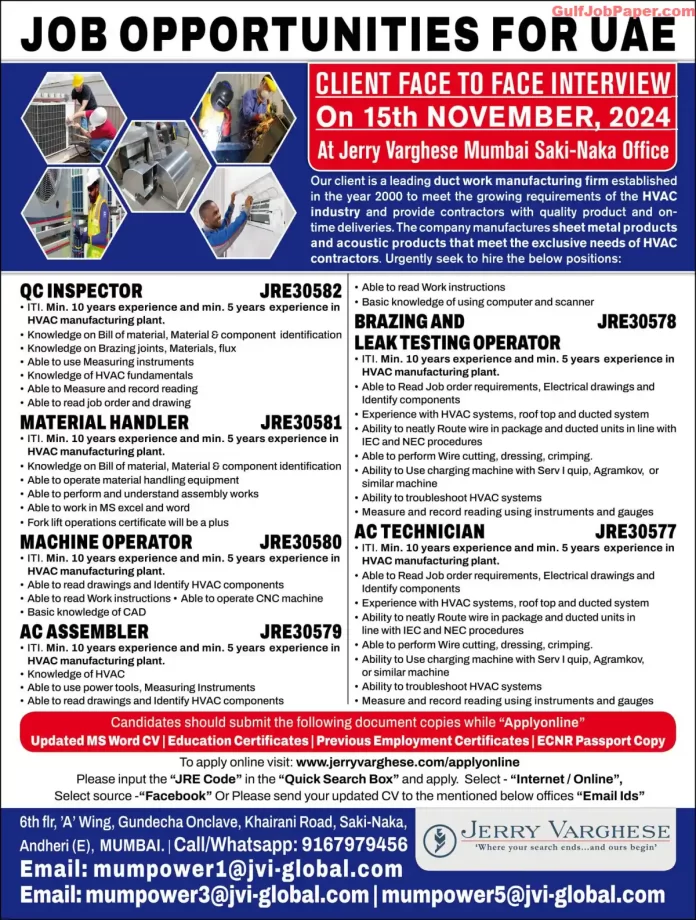 Job Opportunities for HVAC Professionals