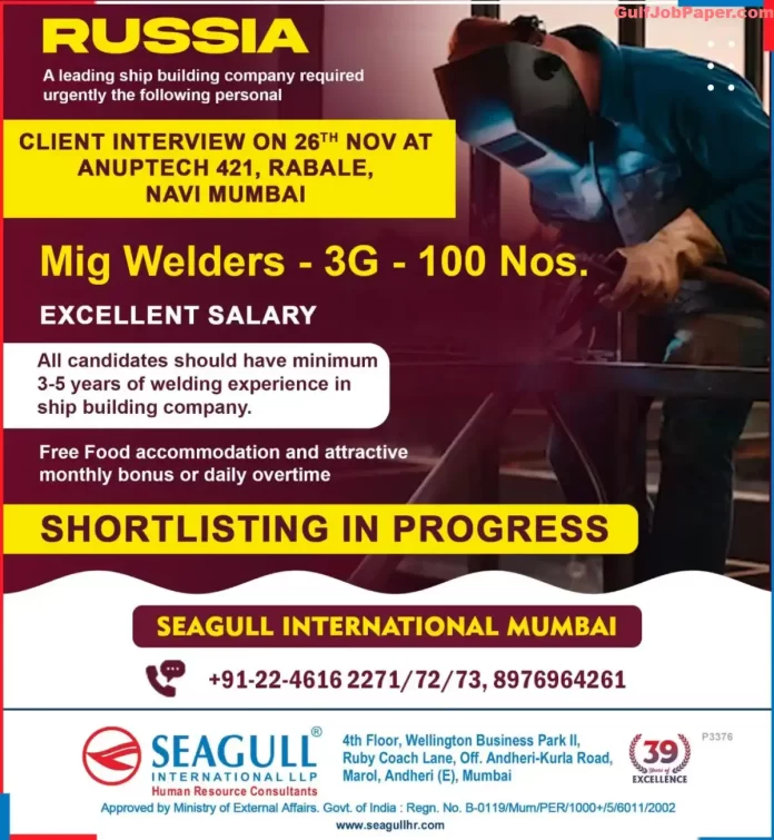 Hiring for MIG Welders