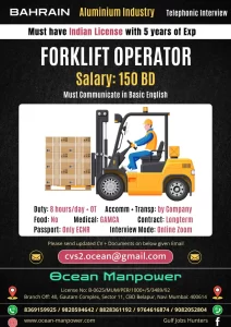 Forklift Operator Jobs in Bahrain