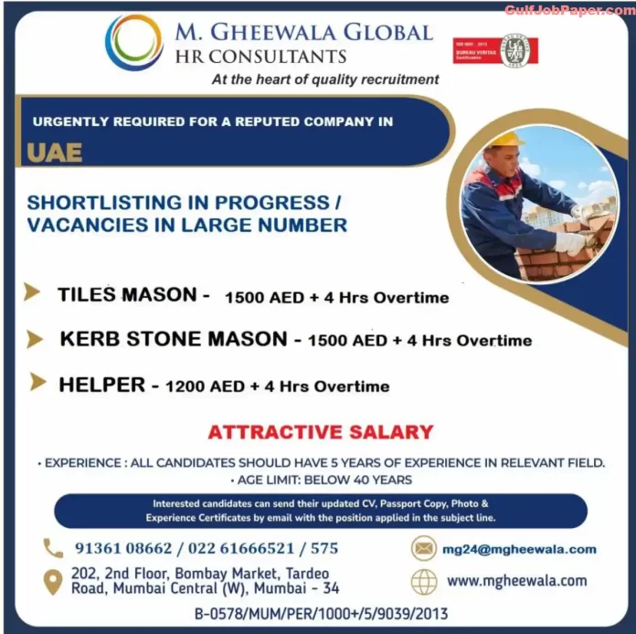 Urgent Hiring in UAE