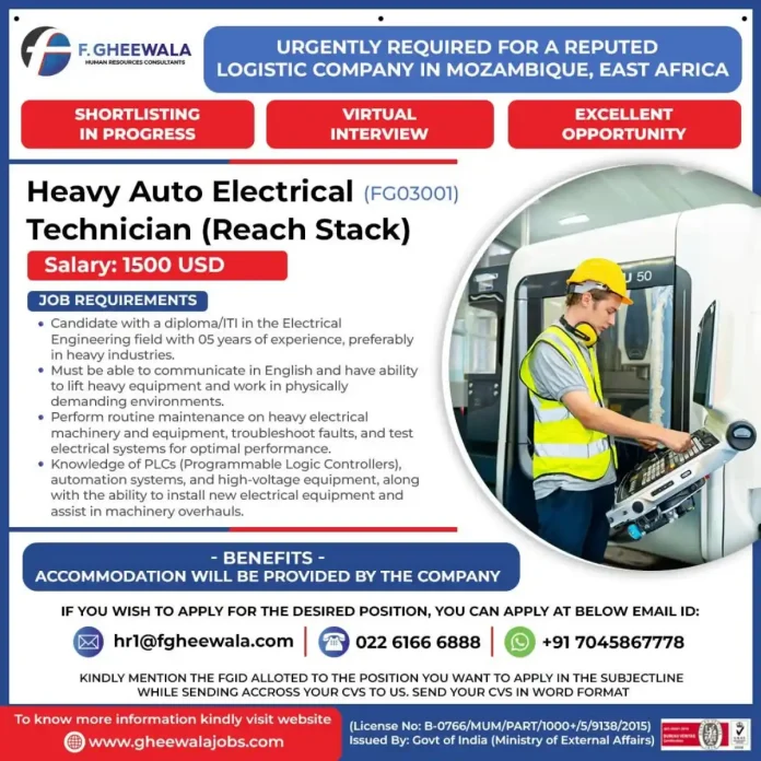 Hiring for Heavy Auto Electrical Technician