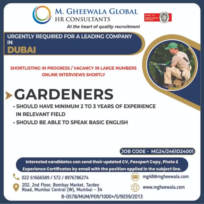 Hiring Gardeners for Dubai