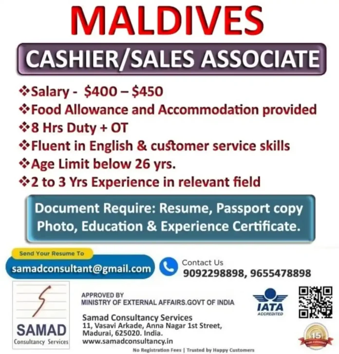 Hiring for Cashier Sales Associate Jobs