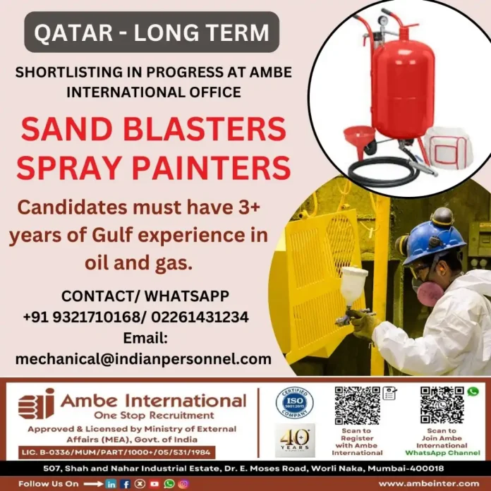 Sand Blaster Job in Qatar