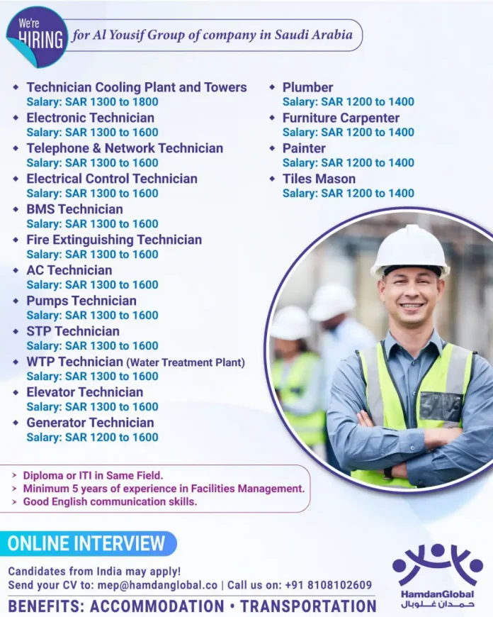 Technician Job in Saudi Arabia