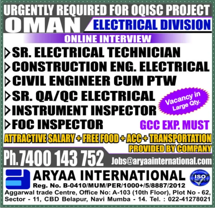 Job Opening in Oman