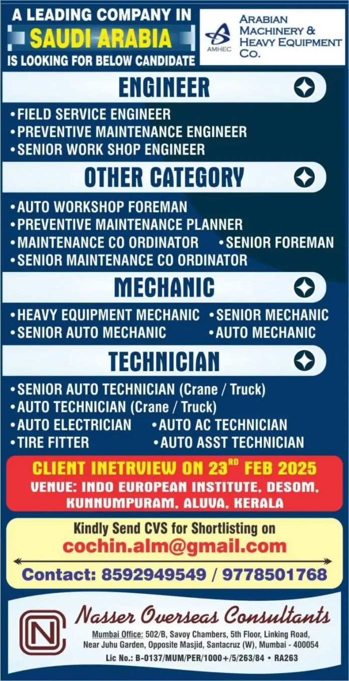 Engineer Jobs in Saudi Arabia