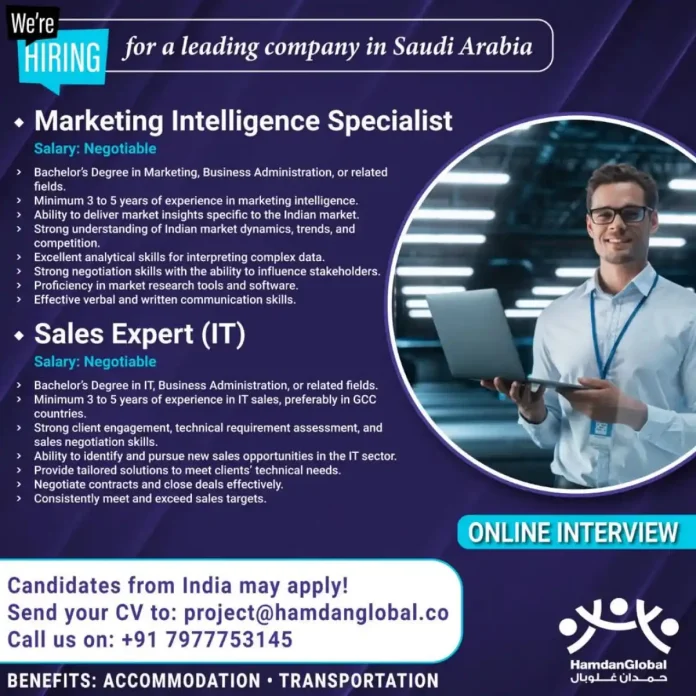 Saudi Arabia Sales and Marketing Jobs