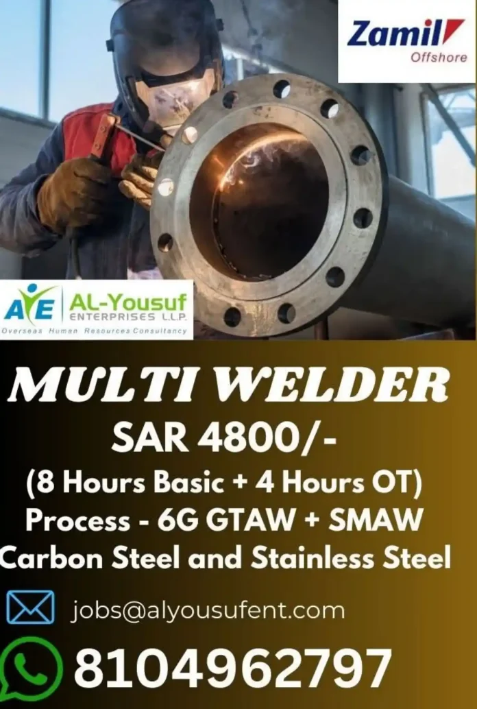 Multi Welder Jobs in Saudi Arabia