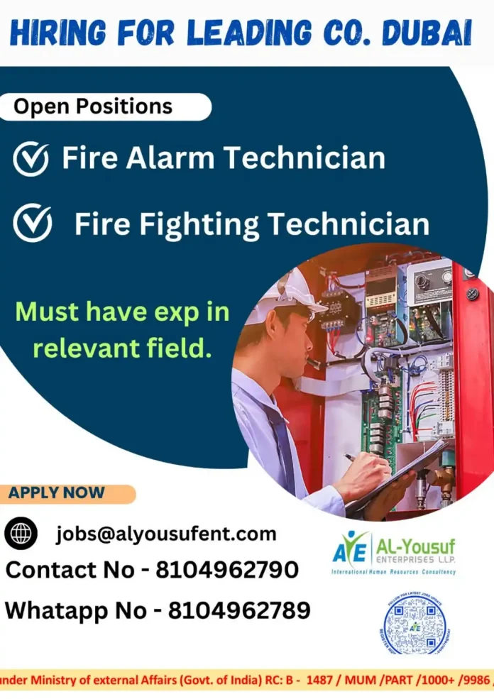 Fire Alarm Technician jobs in Dubai