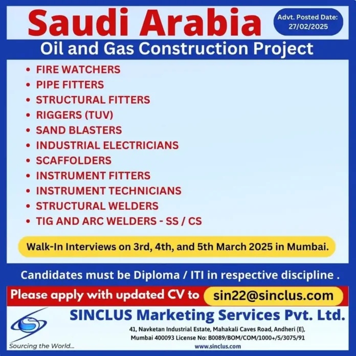 Oil and Gas Projects Jobs in Saudi