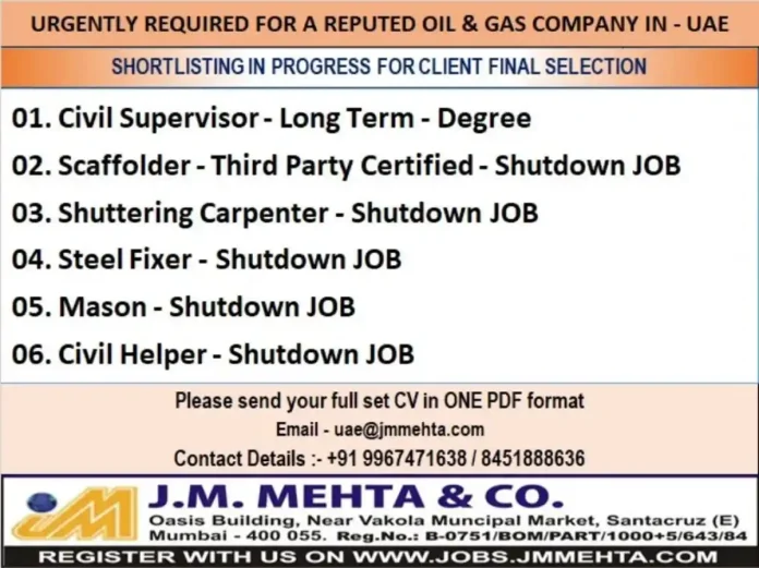 Hiring for Oil and Gas Shutdown