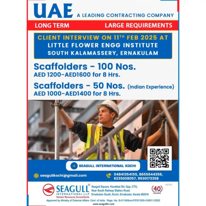 Scaffolder Vacancies in UAE