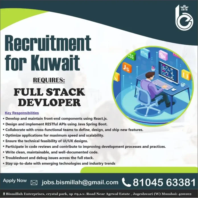 Full Stack Developer Job in Kuwait