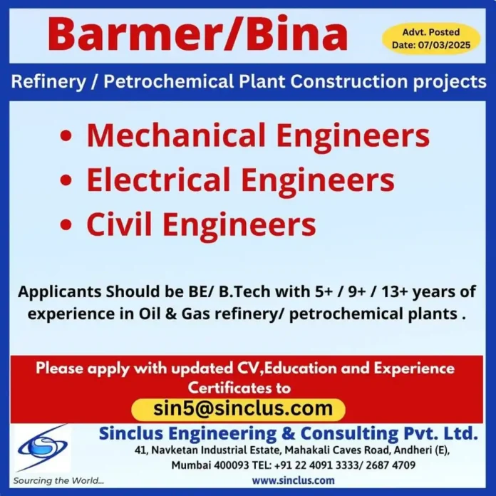 Refinery Project Jobs